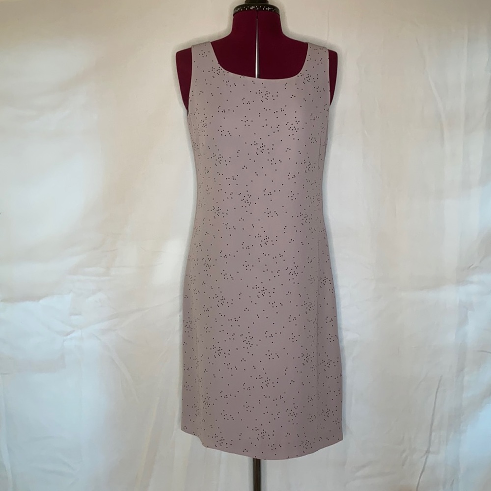 Josephine Chaus Dress, size small, light purple & graffiti dotted detail
